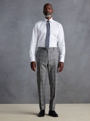 White Slim Fit Signature Long Sleeve 100% Cotton Shirt With Cutaway Collar - Image 2 of 8