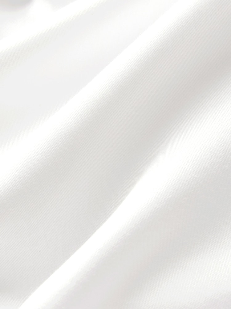 White Slim Fit Signature Long Sleeve 100% Cotton Shirt With Cutaway Collar - Image 8 of 8