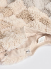 Neutral Check Baby Fleece Top and Joggers Set - Image 9 of 11