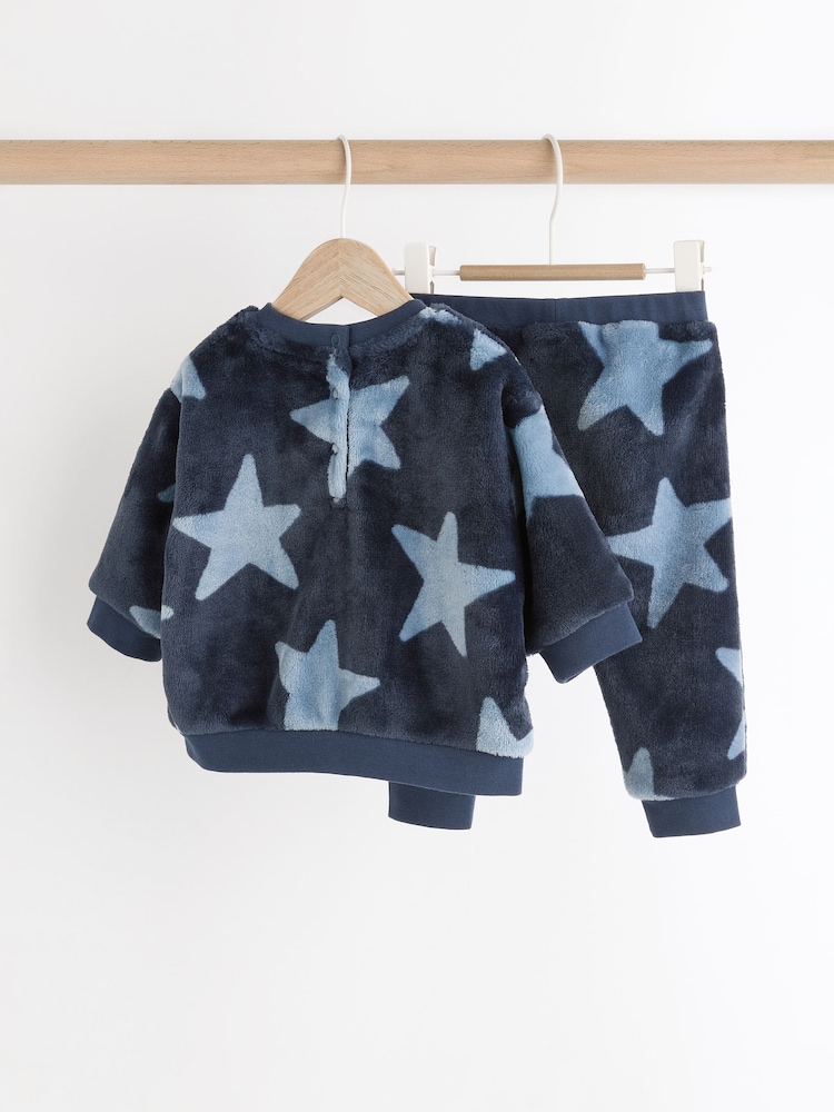 Navy Star Baby Fleece Top and Joggers Set - Image 1 of 13