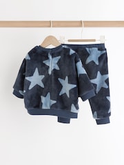 Navy Star Baby Fleece Top and Joggers Set - Image 4 of 13