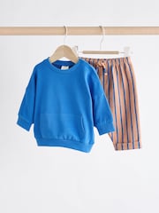 Blue/Rust Baby Sweatshirt and Joggers Set - Image 1 of 12