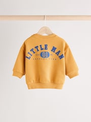 Amarillo ocre - Conjunto de sudadera y pantalones de chándal para bebé - Imagen 5 de 11