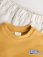 Amarillo ocre - Conjunto de sudadera y pantalones de chándal para bebé - Imagen 8 de 11