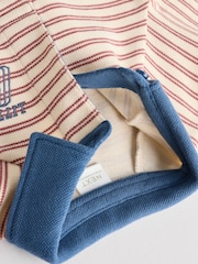 Red Stripe Baby Sweat Romper - Image 10 of 12