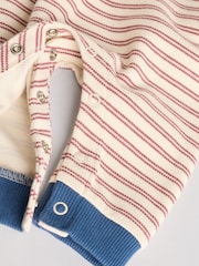 Red Stripe Baby Sweat Romper - Image 12 of 12