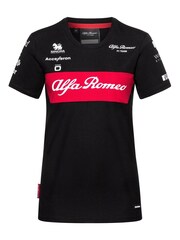 Fanatics Alfa Romeo F1 Racing 2023 Team Black T-Shirt Womens - Image 2 of 3