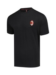 Fanatics AC Milan Core 100% Cotton Black T-Shirt - Image 2 of 3