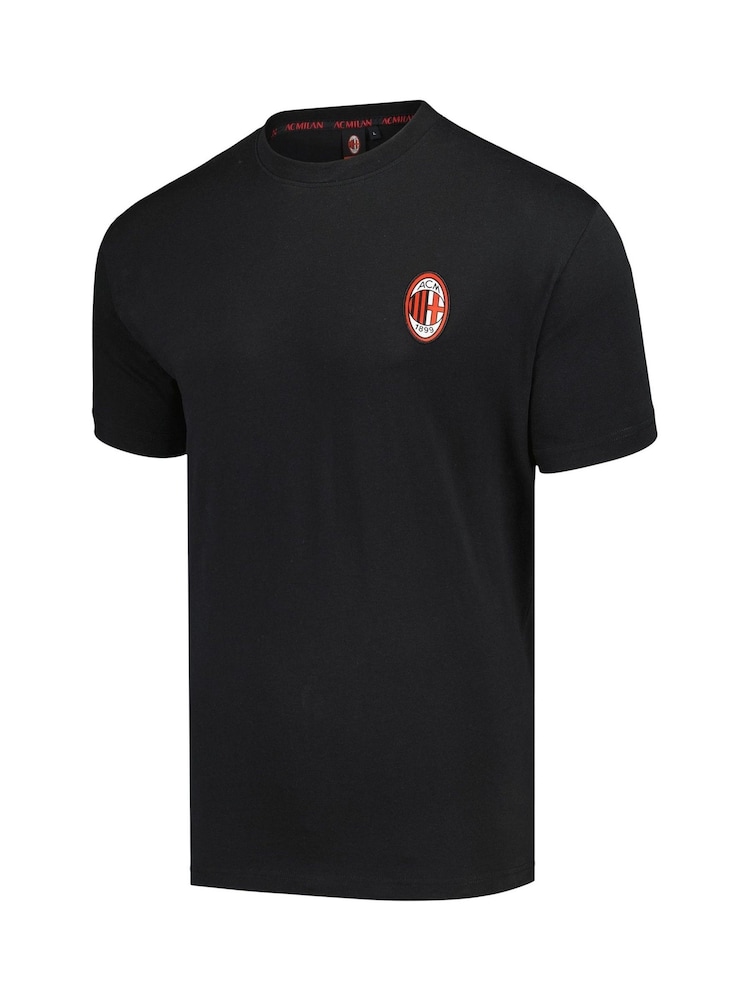 Fanatics AC Milan Core 100% Cotton Black T-Shirt - Image 2 of 3