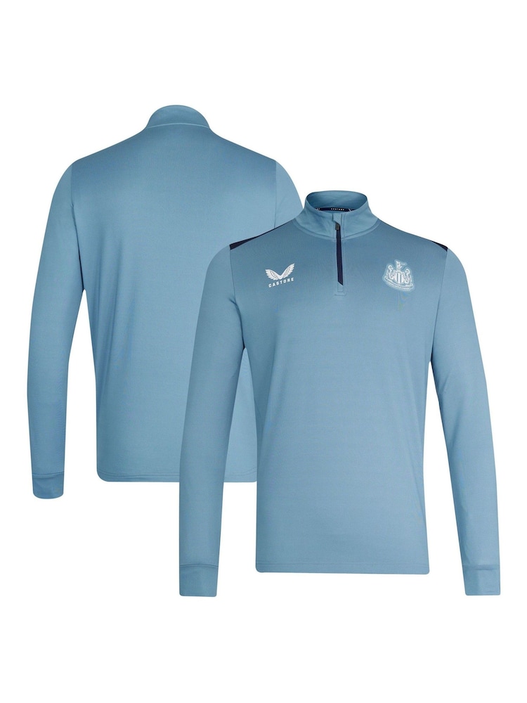 Fanatics Blue Newcastle United Players Training Quarter Zip Midlayer Sweatshirt - Image 1 of 3