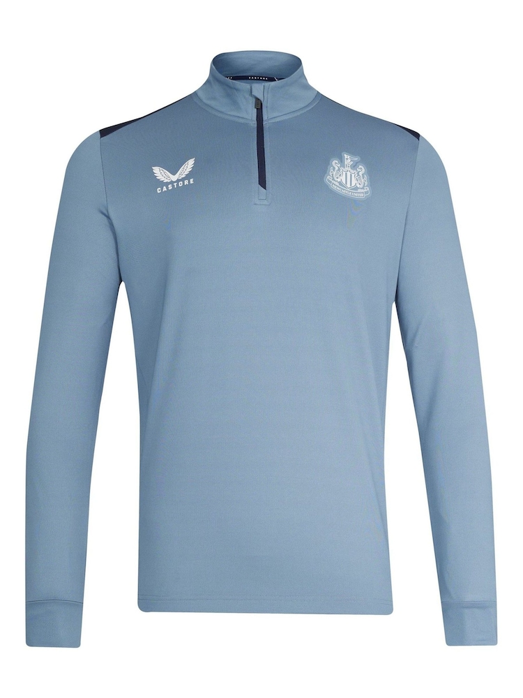 Fanatics Blue Newcastle United Players Training Quarter Zip Midlayer Sweatshirt - Image 2 of 3