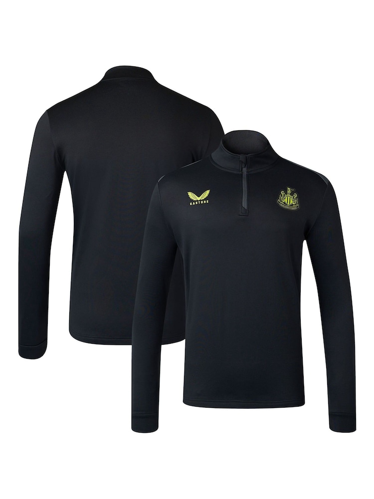 Fanatics Newcastle United Coaches Training 1/4 Zip Midlayer Black Top - Image 1 of 3