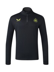 Fanatics Newcastle United Coaches Training 1/4 Zip Midlayer Black Top - Image 2 of 3