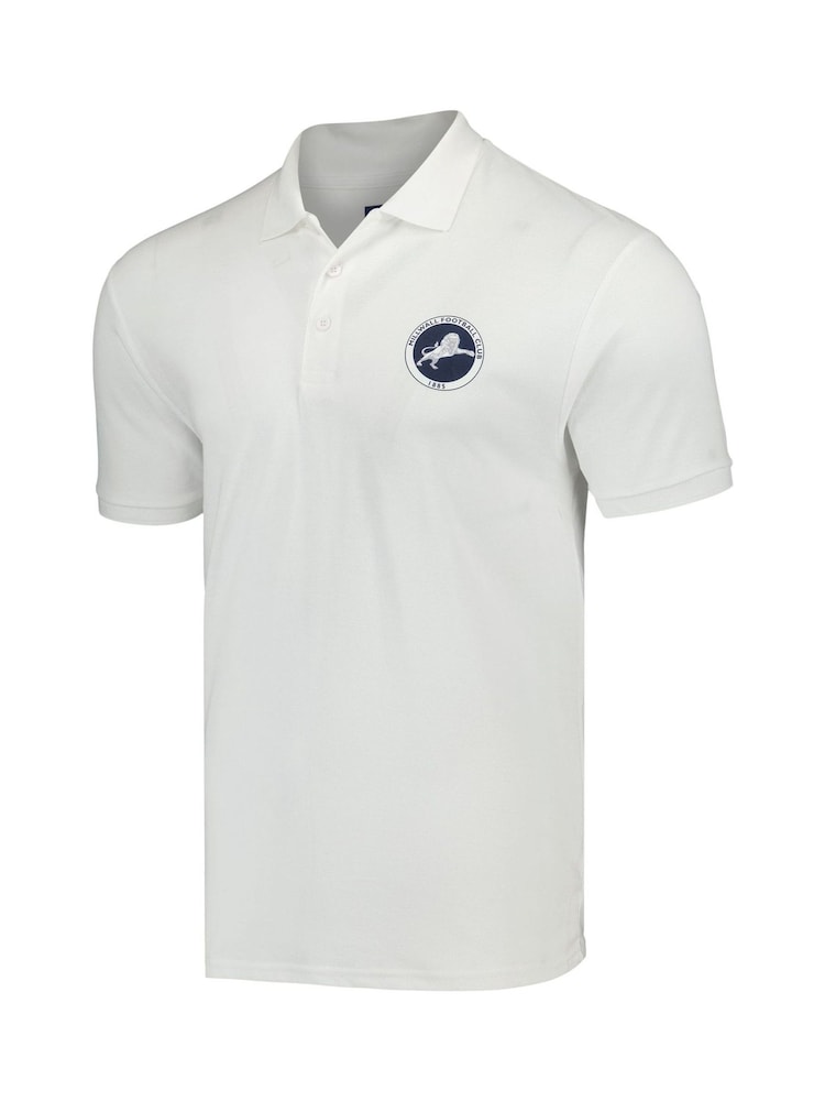 Fanatics Millwall Core Crest Polo White Shirt - Image 2 of 3
