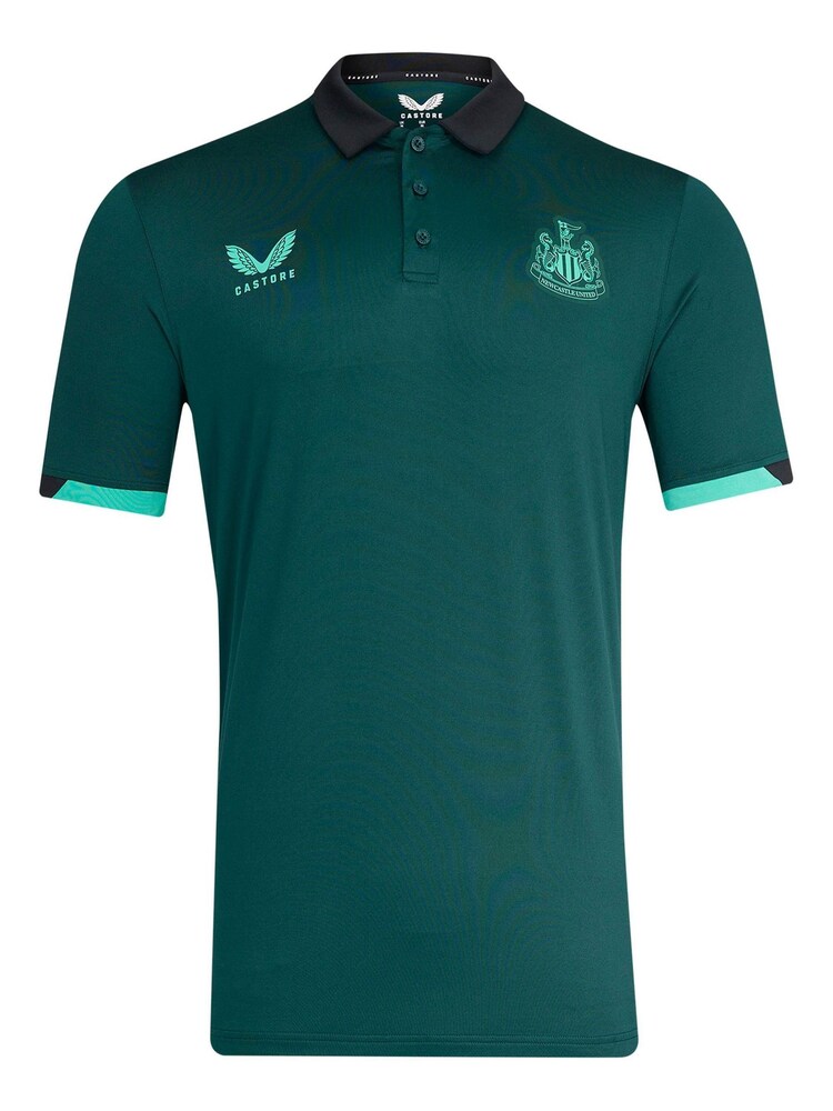 Fanatics Green Newcastle United Players Travel Polo Shirt - Image 2 of 5 Fanatics Green Newcastle United Players Travel Polo Shirt - Image 2 of 5