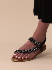 Lunar Charlotte II Floral Gemstone Sandals - Image 1 of 7