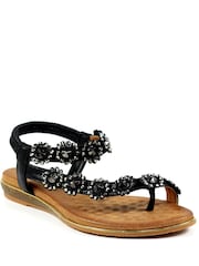Lunar Charlotte II Floral Gemstone Sandals - Image 3 of 7