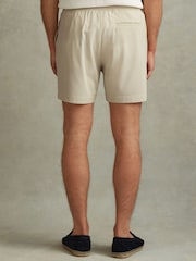 Reiss Stone Newmark Textured Drawstring Shorts - Image 4 of 5