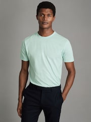 Reiss Mint Bless Cotton Crew Neck T-Shirt - Image 3 of 5