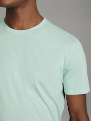 Reiss Mint Bless Cotton Crew Neck T-Shirt - Image 4 of 5