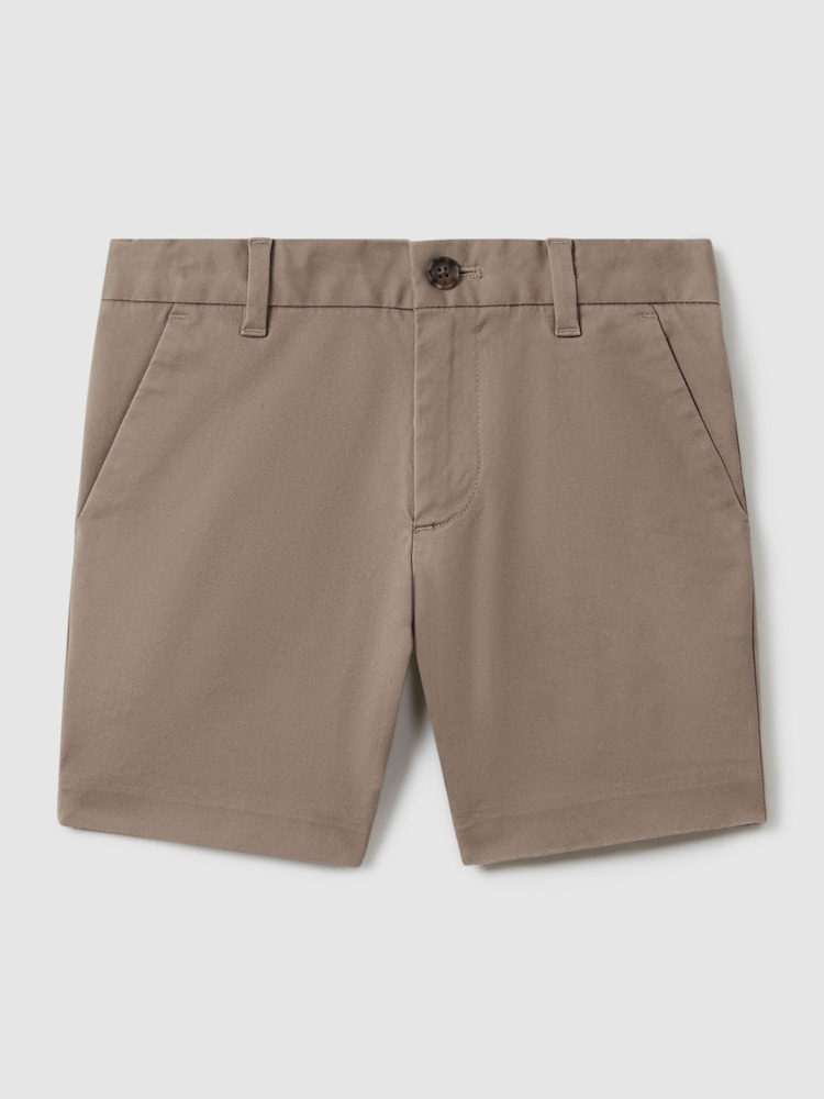 Reiss Mushroom Brown Wicket 9-13 yrs Casual Chino Shorts - Image 2 of 4