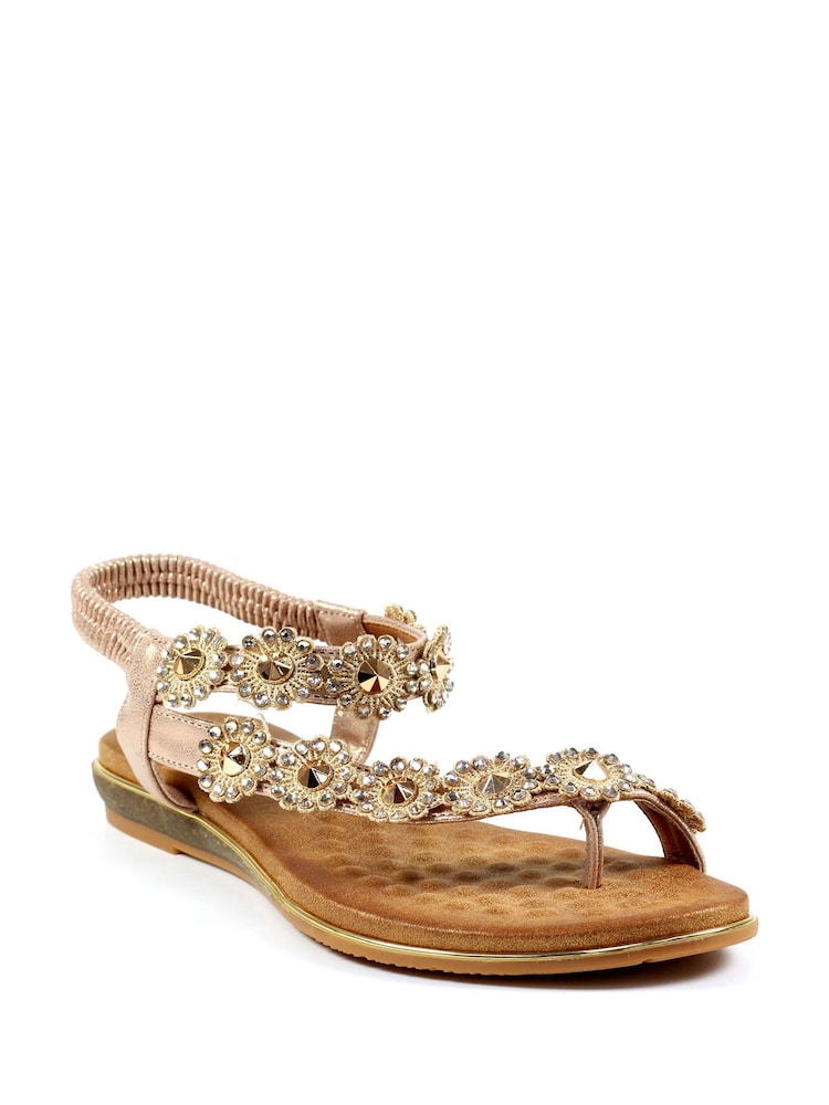 Lunar Charlotte II Floral Gemstone Sandals - Image 2 of 6