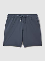 Reiss Airforce Blue Newmark Textured Drawstring Shorts - Image 2 of 6