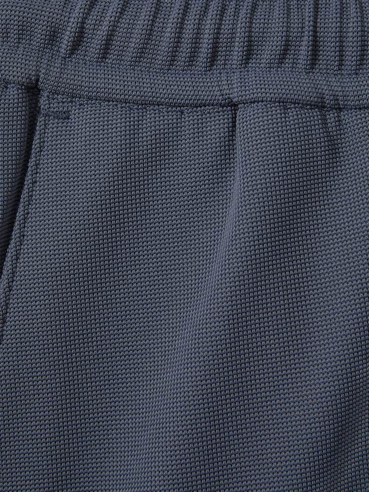 Reiss Airforce Blue Newmark Textured Drawstring Shorts - Image 6 of 6