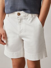 Reiss White Wicket 13-14 yrs Casual Chino Shorts - Image 3 of 6