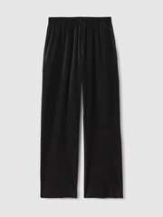 Reiss Black Malin Elasticated Plisse Trousers - Image 2 of 5