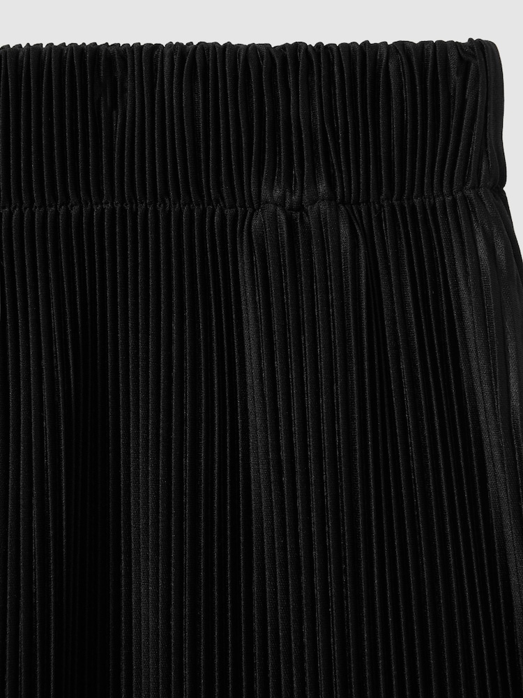 Reiss Black Malin Elasticated Plisse Trousers - Image 5 of 5