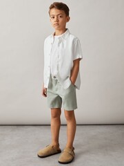 Reiss Pistachio Wicket 13-14 yrs Casual Chino Shorts - Image 2 of 4