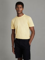 Reiss Melon Bless Cotton Crew Neck T-Shirt - Image 1 of 5