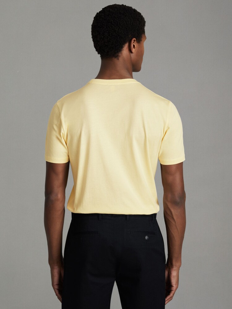Reiss Melon Bless Cotton Crew Neck T-Shirt - Image 5 of 5