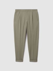 Reiss Sage Brighton Relaxed Drawstring Trousers with Turn-Ups - Image 2 of 6