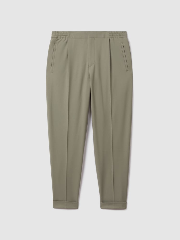 Reiss Sage Brighton Relaxed Drawstring Trousers with Turn-Ups - Image 2 of 6