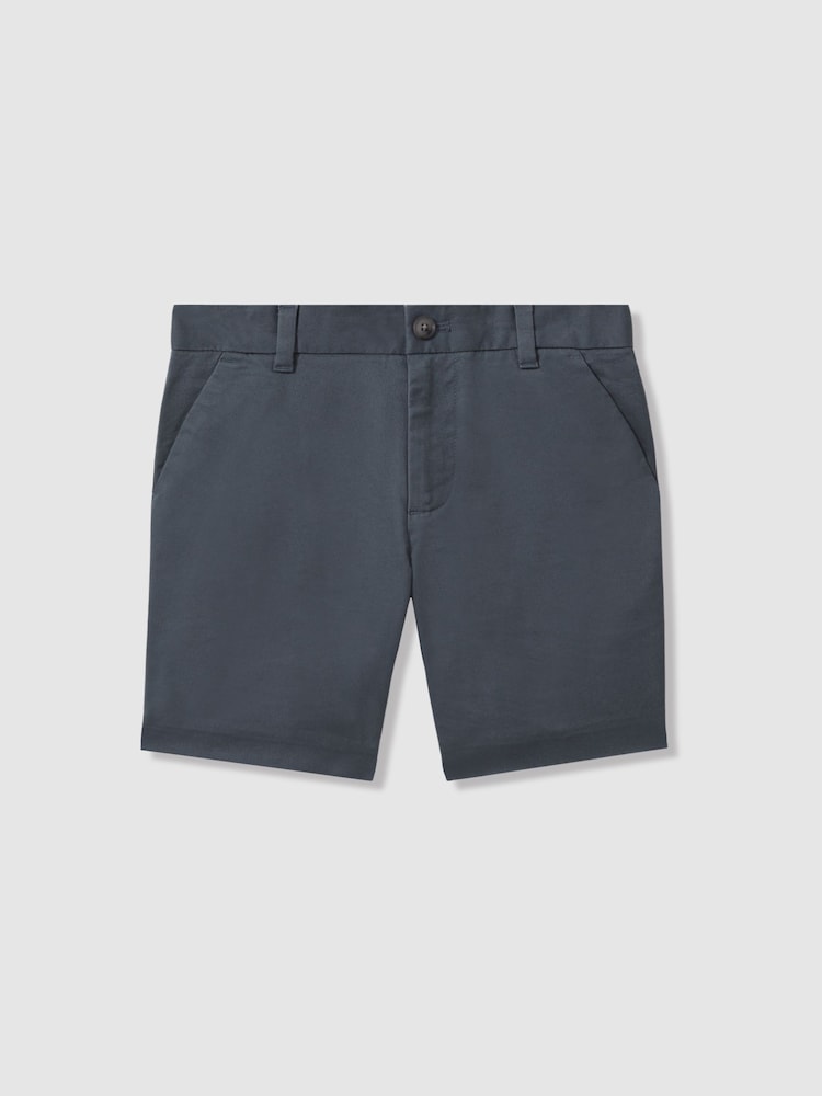 Reiss Airforce Blue Wicket 13-14 yrs Casual Chino Shorts - Image 1 of 6