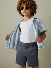 Reiss Airforce Blue Wicket 13-14 yrs Casual Chino Shorts - Image 2 of 6