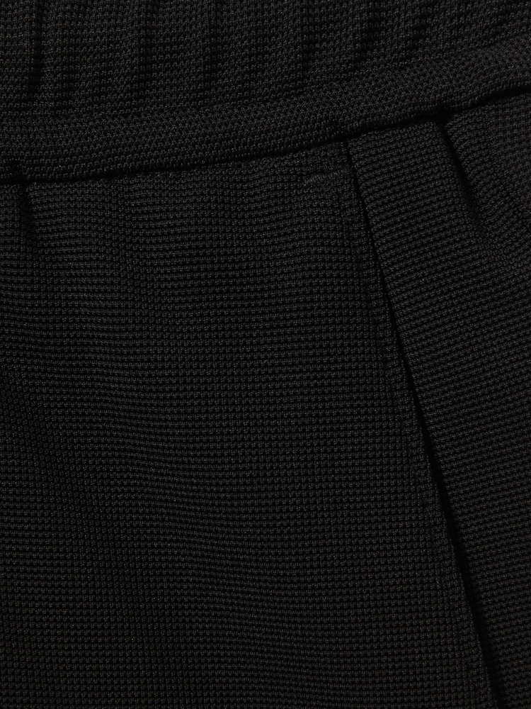 Reiss Black Newmark Textured Drawstring Shorts - Image 6 of 6