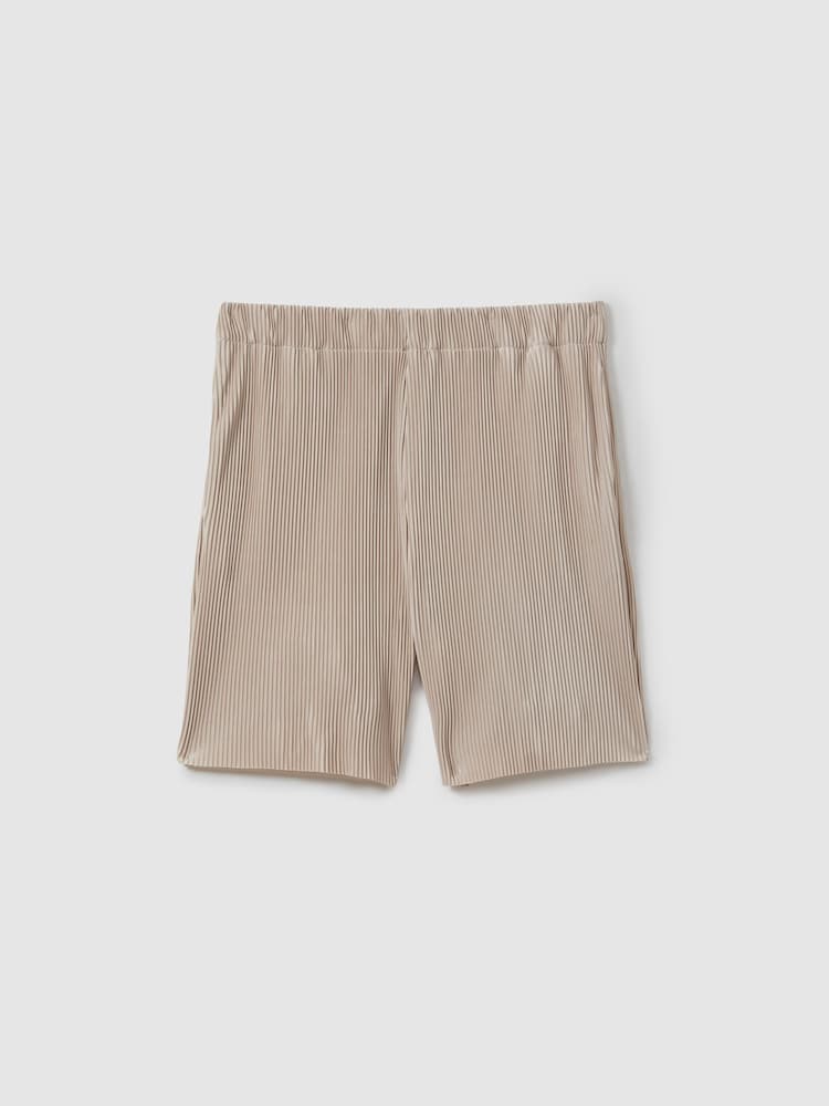 Reiss Champagne Milos Elasticated Plisse Shorts - Image 2 of 6