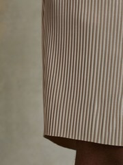 Reiss Champagne Milos Elasticated Plisse Shorts - Image 4 of 6