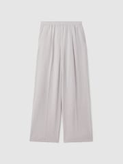 Reiss Vera Hose mit weitem Bein aus Lyocell und Leinen - Bild 2 von 6