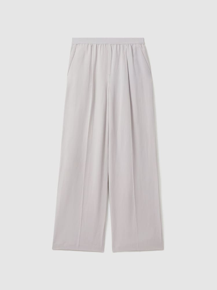 Reiss Vera Hose mit weitem Bein aus Lyocell und Leinen - Bild 2 von 6