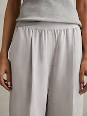 Reiss Vera Hose mit weitem Bein aus Lyocell und Leinen - Bild 3 von 6