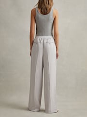 Reiss Vera Hose mit weitem Bein aus Lyocell und Leinen - Bild 5 von 6