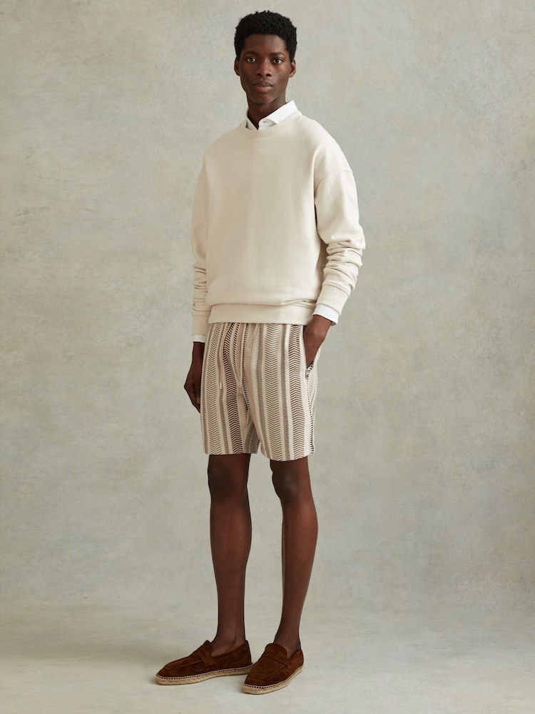 Reiss River Jacquard Drawstring Shorts - Image 3 of 6