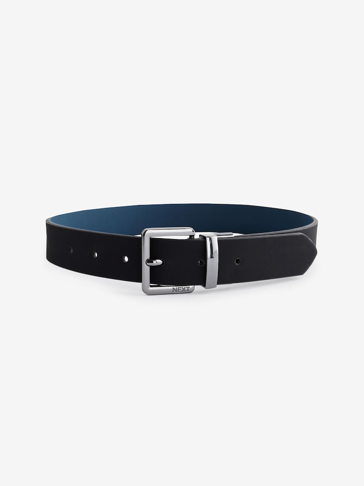 Navy Blue/Black Reversible Belt - Image 1 of 2 Navy Blue/Black Reversible Belt - Image 1 of 2