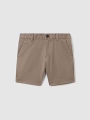 Reiss Mushroom Brown Wicket 13-14 yrs Casual Chino Shorts - Image 1 of 4