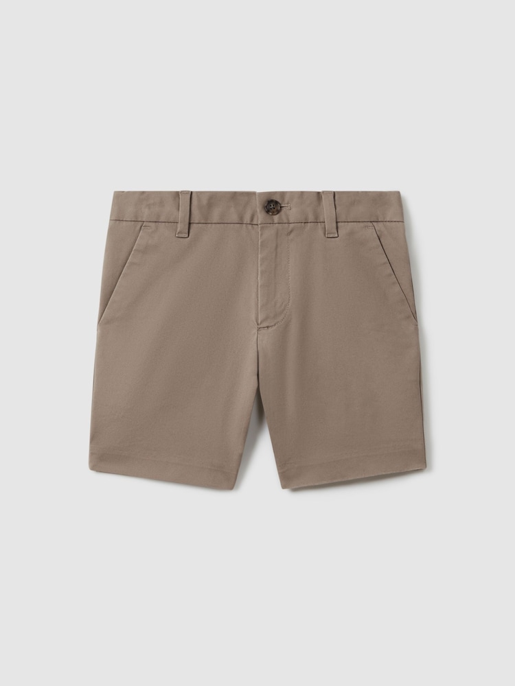 Reiss Mushroom Brown Wicket 13-14 yrs Casual Chino Shorts - Image 1 of 4