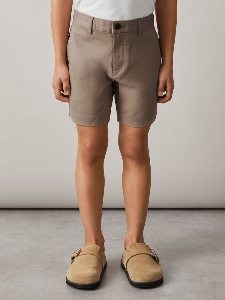 Reiss Mushroom Brown Wicket 13-14 yrs Casual Chino Shorts - Image 4 of 4